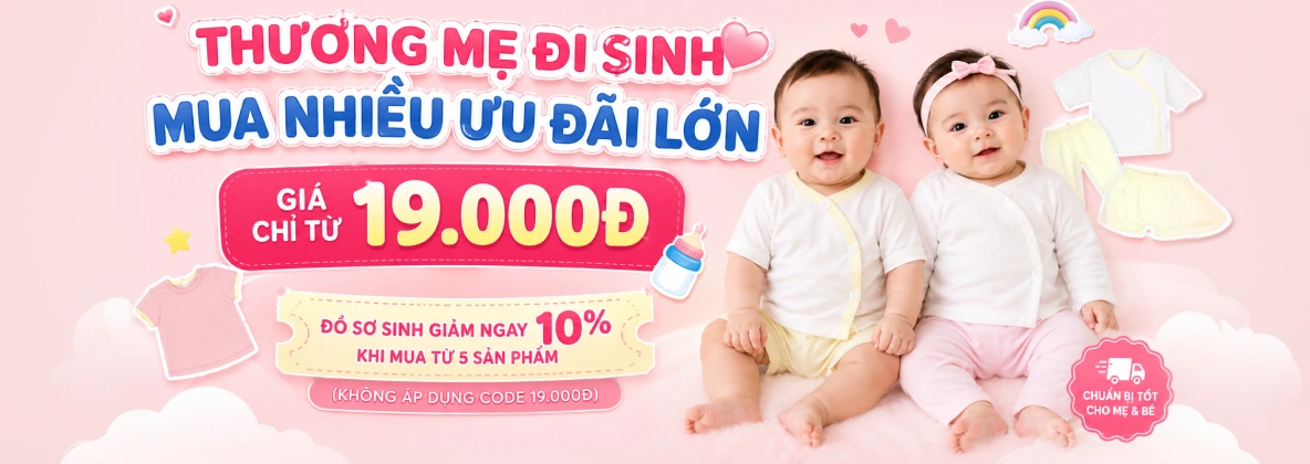 Banner quần áo sơ sinh T7
